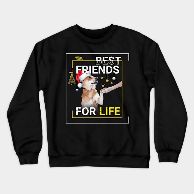 Basenji Dog Best Friends for Life Christmas Crewneck Sweatshirt by Xpert Apparel